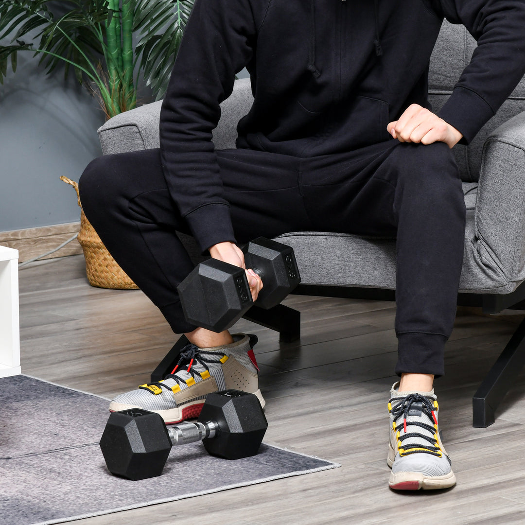 MCL 2x8kg Hex Dumbbell Rubber Weights Sets Hexagonal Gym Fitness Lifting Home