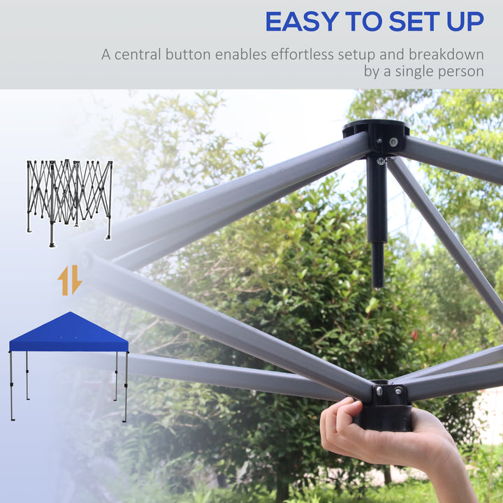 3 x 3m Pop-Up Gazebo, with Accessories - Blue