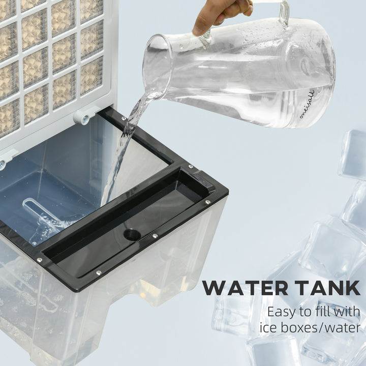 MCL Mobile Air Cooler, 12L Tank Evaporative Ice Cooling Fan Water Conditioner Humidifier Unit with 3 Modes, 3 Speed, Remote, Timer, Oscillating for Home Bedroom