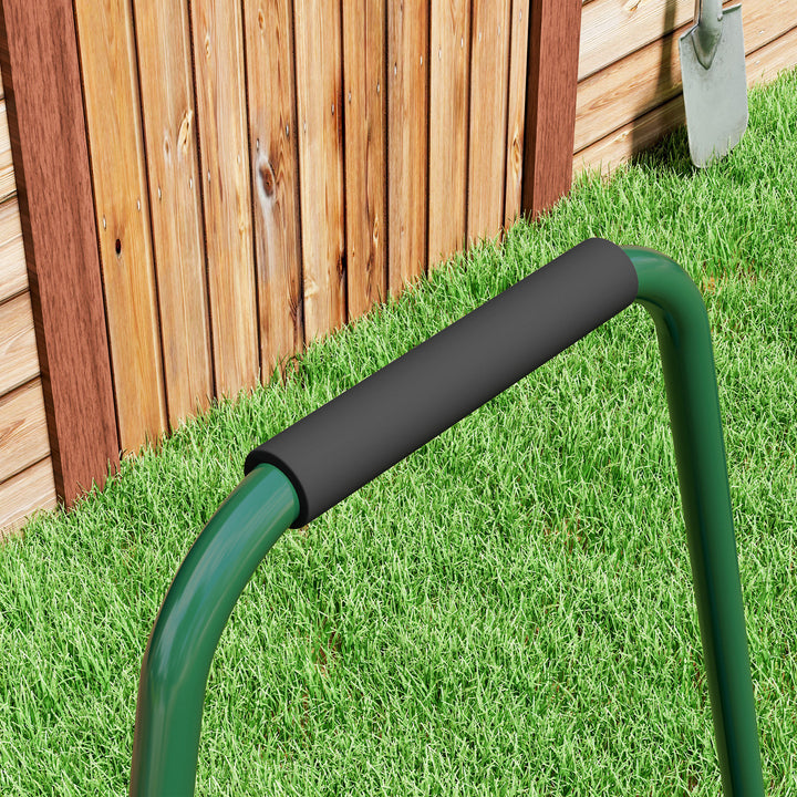 63 L Heavy Duty Water Or Sand Filled Φ30cm Garden Steel Lawn Roller Drum - Dark Green