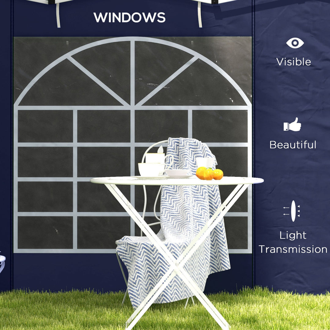 Set of Two 195 x 295cm Replacement Gazebo Side Walls - Blue