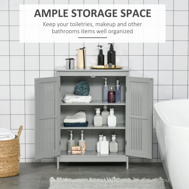 Modern Bathroom Floor Cabinet - Grey
