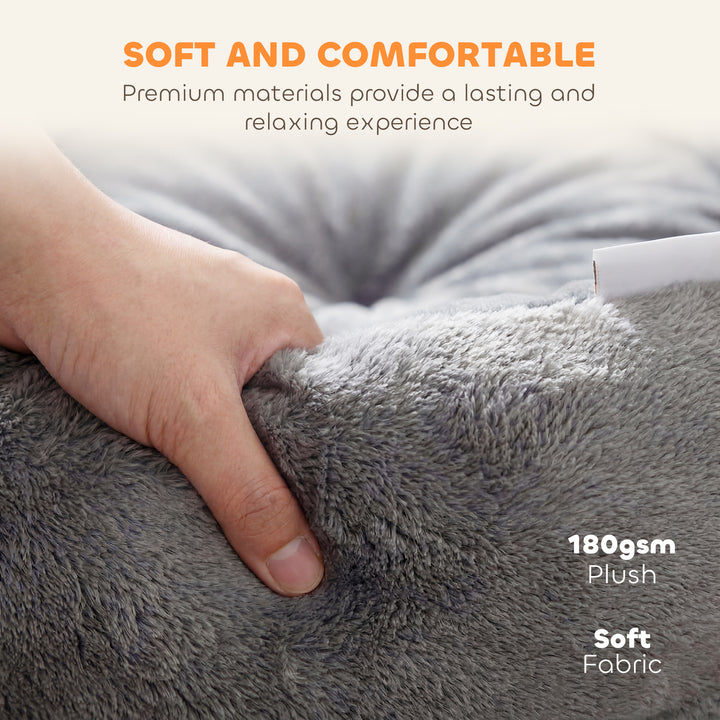 Cat Bed, Reversible Dog Pet Bed for Indoor Cats and Small Dogs, Round 