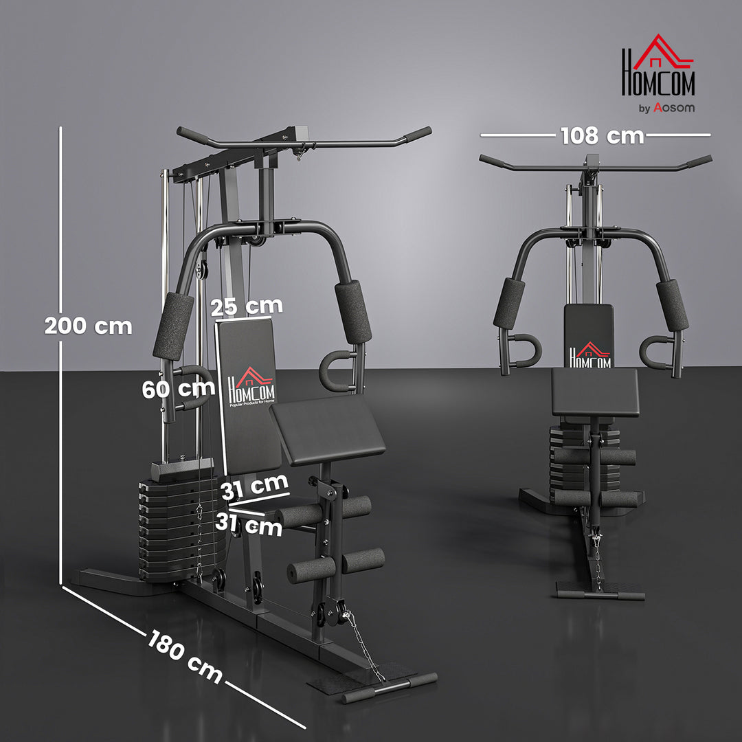 MCL Multi-Exercise Gym Station, with 45kg Weight Stack, for Full Body Workout