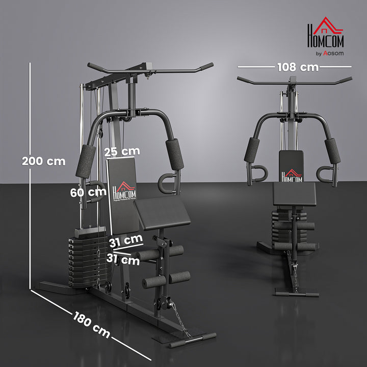 MCL Multi-Exercise Gym Station, with 45kg Weight Stack, for Full Body Workout