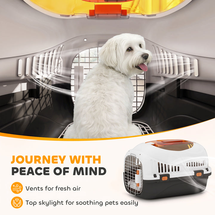 Plastic Pet Carrier Hard Shell Dog Cat Carrier Max 4 KG Steel Door Fee