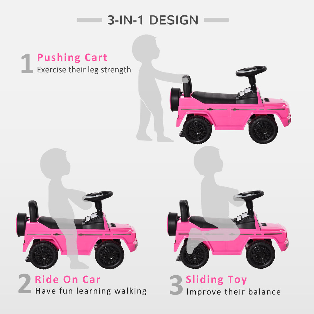 MCL 3 in 1 Kids Ride On Car G350 Licensed Foot To Floor Slider Toddler Push Along NO POWER Pink 12-36 months