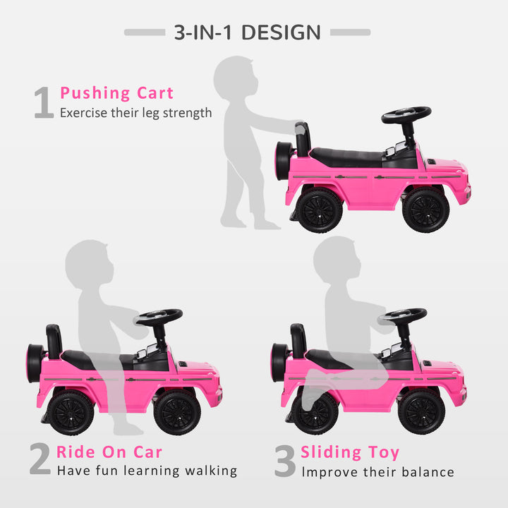 MCL 3 in 1 Kids Ride On Car G350 Licensed Foot To Floor Slider Toddler Push Along NO POWER Pink 12-36 months