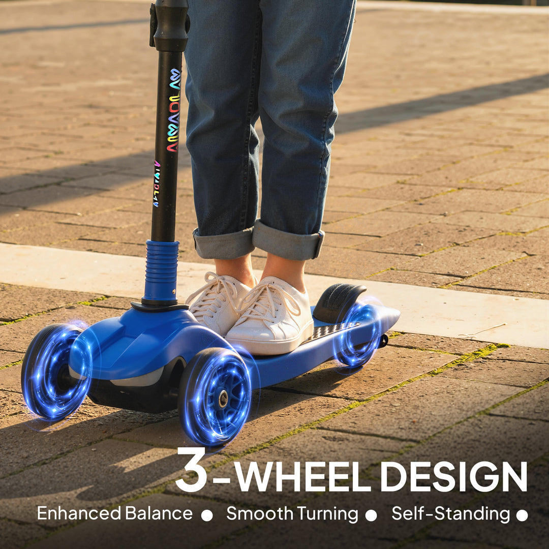 Three-Wheel Foldable Electric Scooter for Kids Aged 6-10 Years
