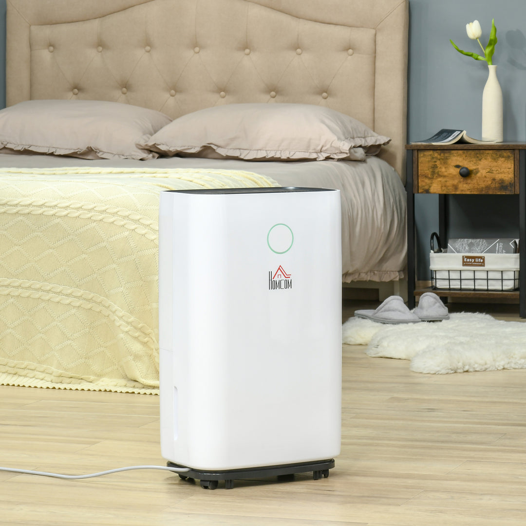 HOMCOM 16L/Day 4000ML Portable Quiet Dehumidifier for Home Laundry Room Bedroom Basement, Electric Moisture Air De-Humidifier with 3 Modes