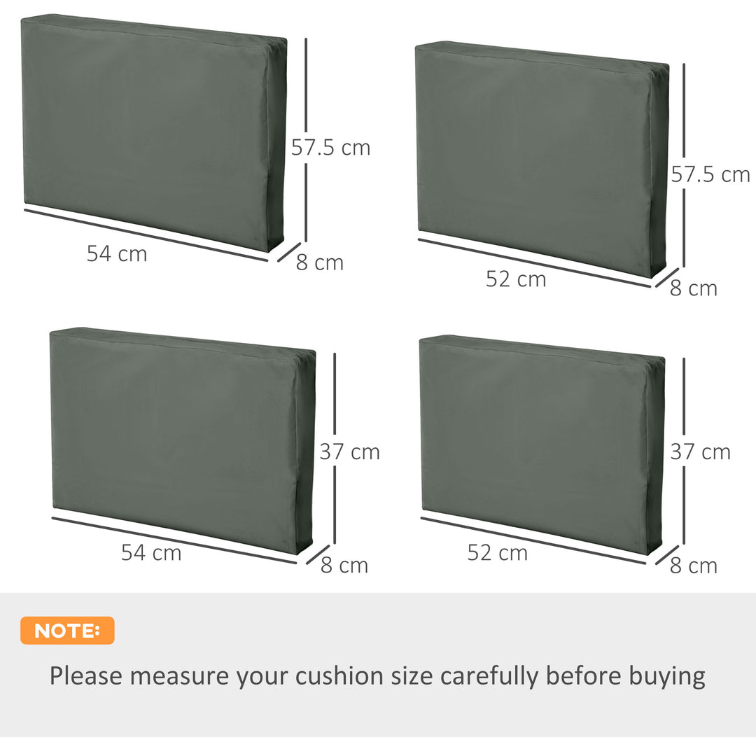 Replacement Cushion Cover Garden Rattan Patio Furniture Seat Cover Polyester Outdoor Deep Grey- No Cushion Included