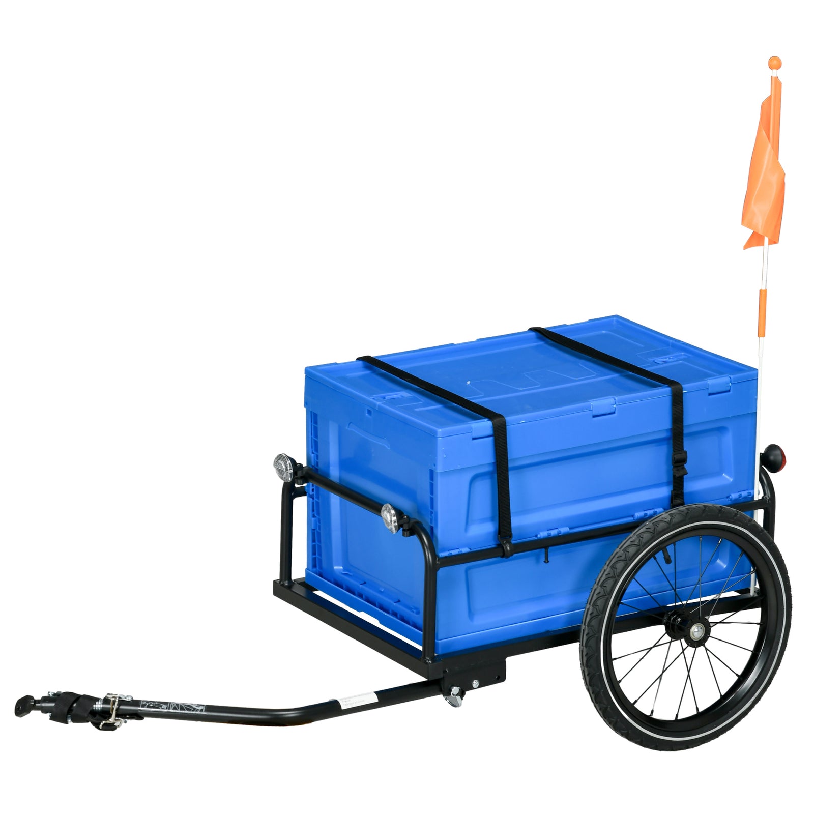 65L Steel Frame Bike Trailer Storage Box - Blue