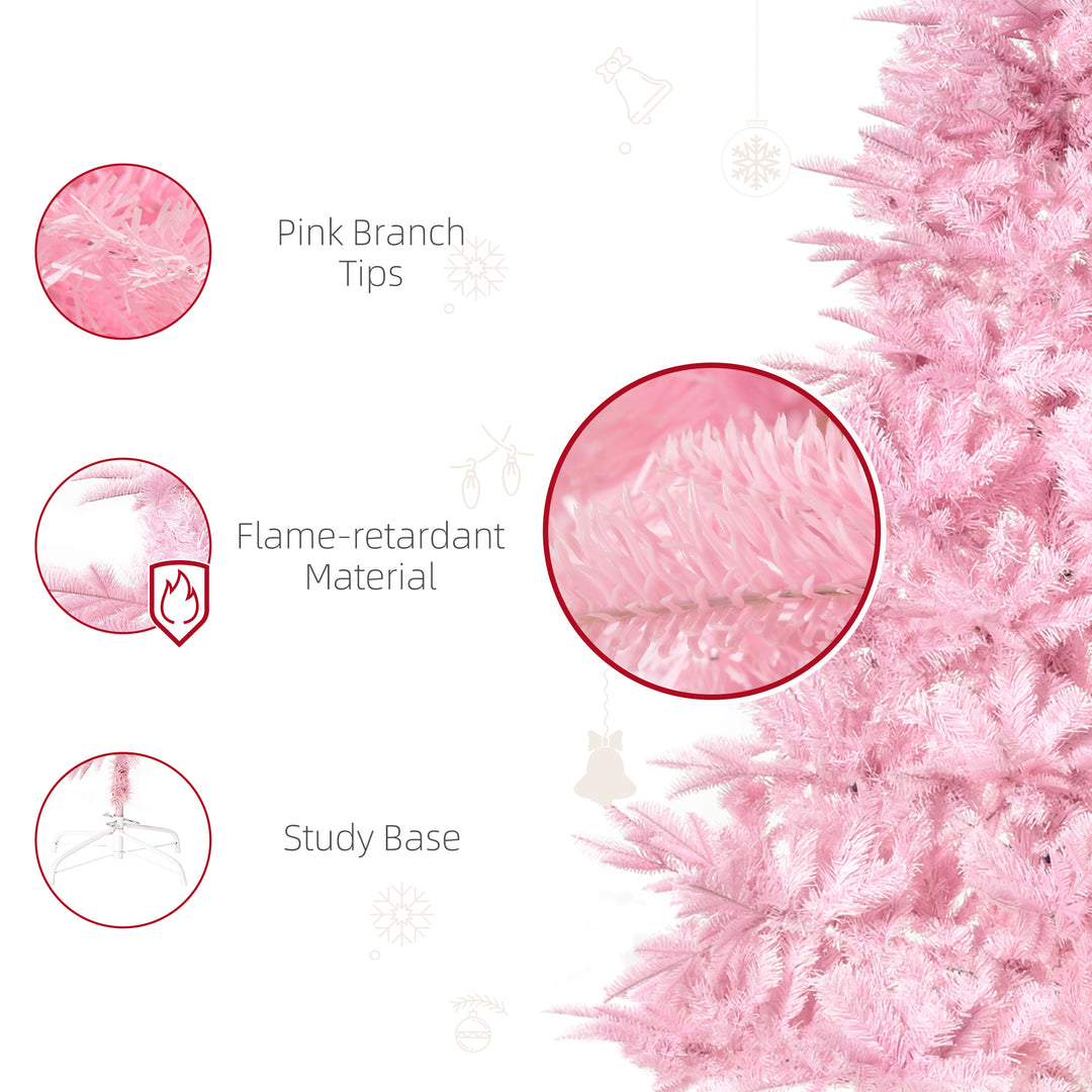 MCL 6FT Artificial Christmas Tree Holiday Xmas Holiday Tree Decoration with Automatic Open for Home Party, Pink