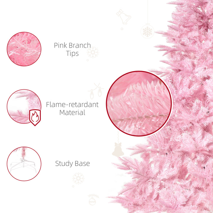 MCL 6FT Artificial Christmas Tree Holiday Xmas Holiday Tree Decoration with Automatic Open for Home Party, Pink