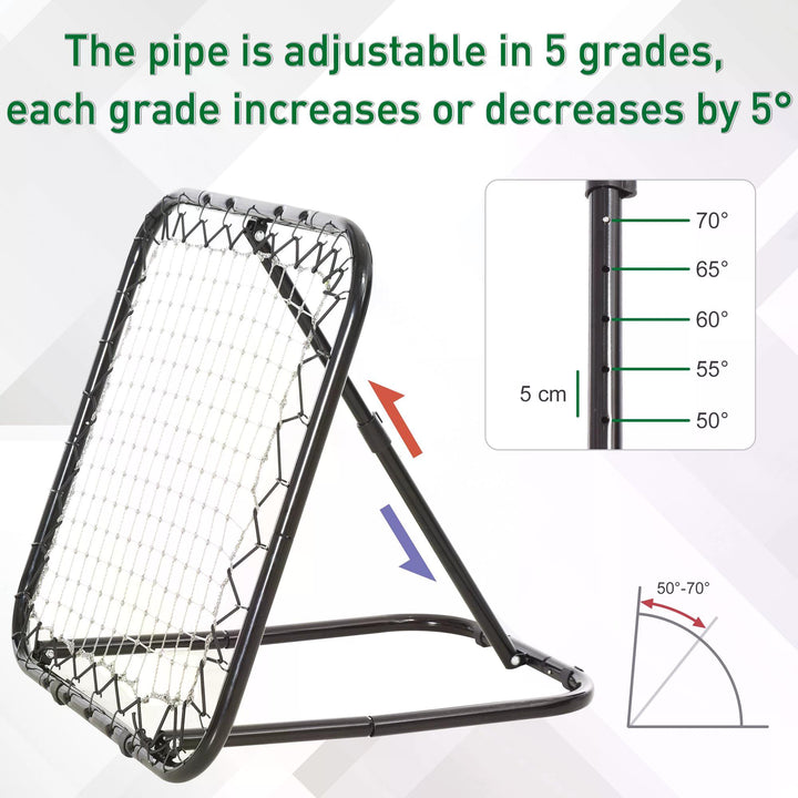 Angle Adjustable Rebounder Net Goal Training Set Football, Baseball