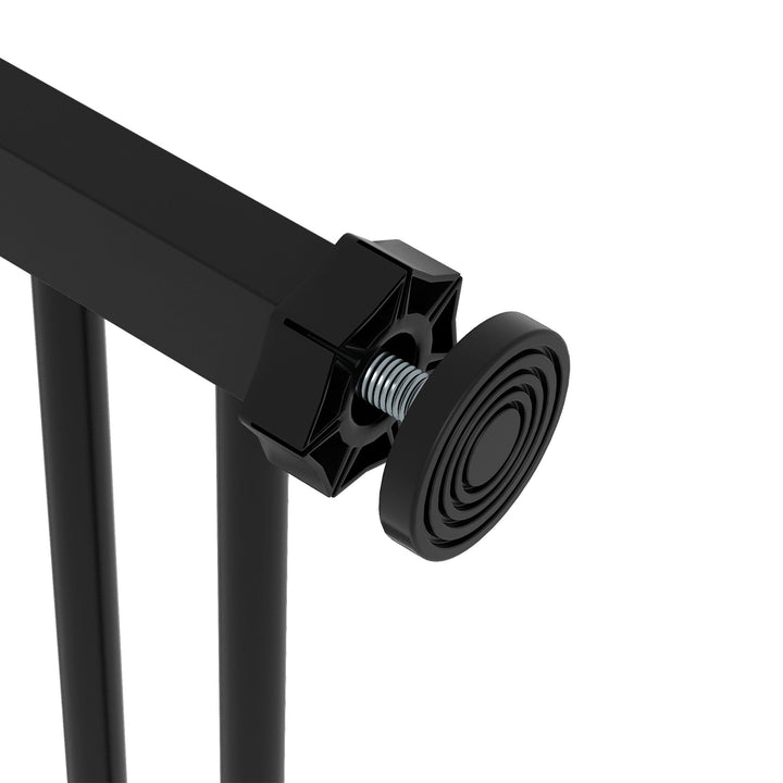 Adjustable Safety Gate w/ One Extensions, Four Adjustable Screws, Black
