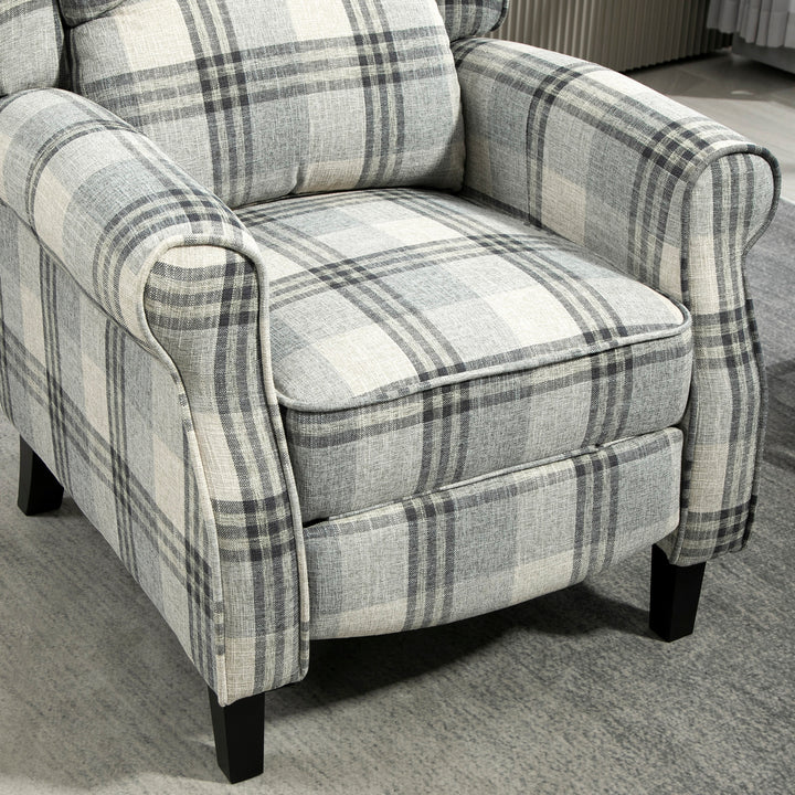 160° Reclining Armchair, with Footrest - Grey