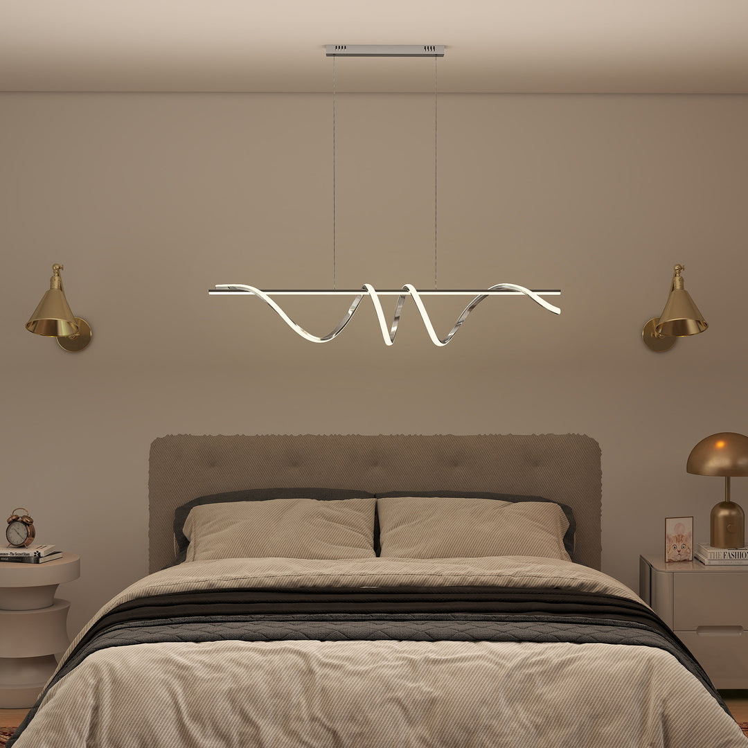 Pendant Light with 3 Colour Temperatures - Silver Tone