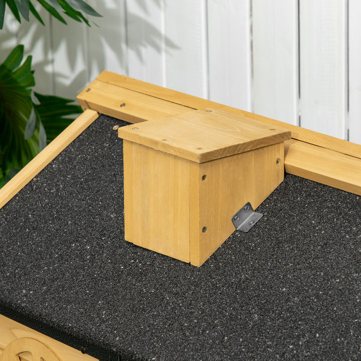 Outdoor Rabbit Hutch, with Run, Removable Tray, Asphalt Roof, 120 x 55.5 x 80cm