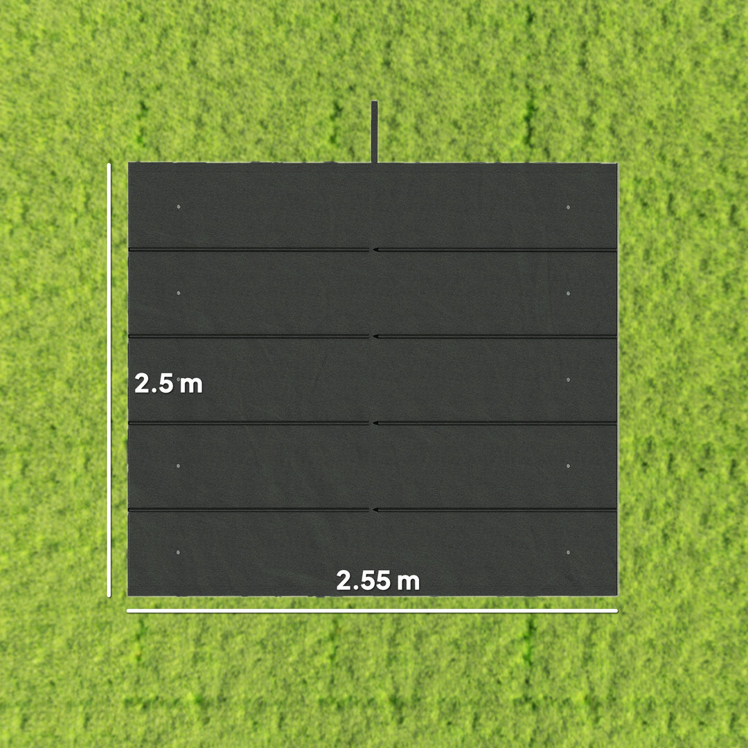 Retractable Pergola Cover, 2.55 x 2.5 m Replacement Canopy Fabric for 