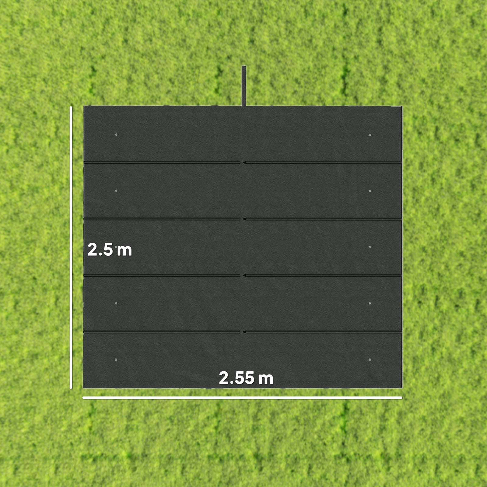 Retractable Pergola Cover, 2.55 x 2.5 m Replacement Canopy Fabric for 