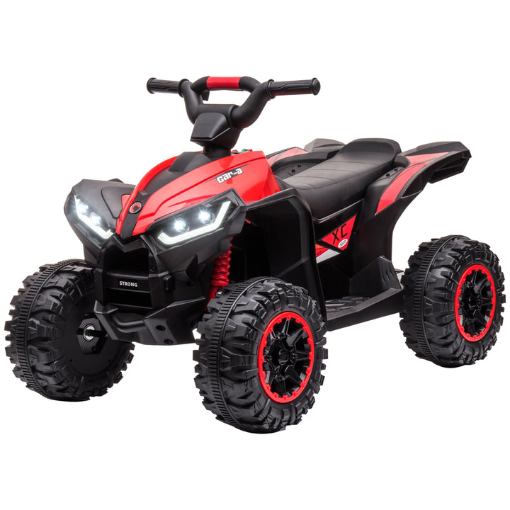 HOMCOM 12V Ride-On Quad Bike w/ Music, Horn, for Ages 3-5 Years - Red | Aosom UK