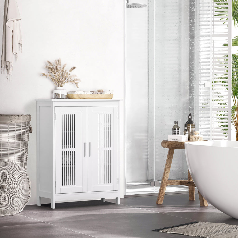 Modern Bathroom Floor Cabinet - White