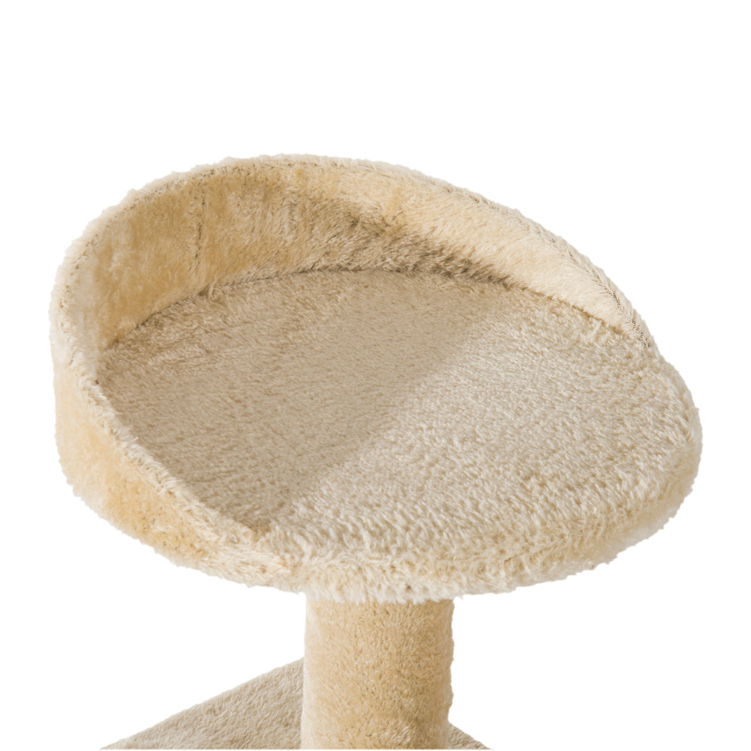 100 cm Cat Tree for Indoor Cats Kitten Scratch Scratching Post Climbing Tower Activity Centre Beige