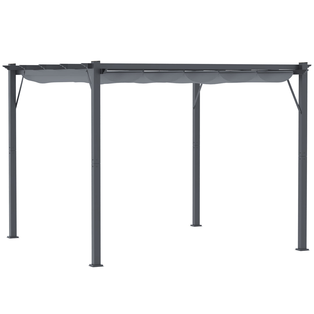 MCL 3 x 3 m Aluminum Gazebo, with Retractable Roof - Grey