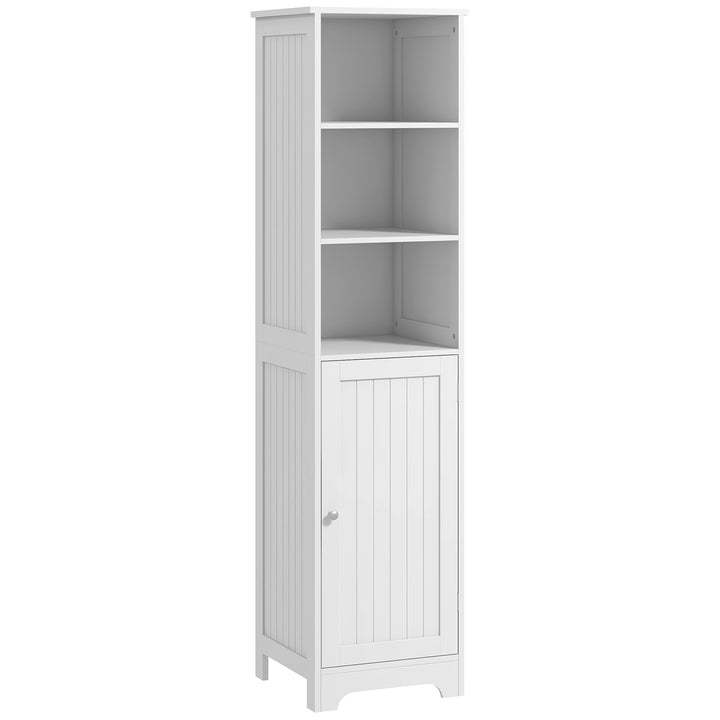 Slim Bathroom Storage Cabinet, Tall Bathroom Cabinet with 3 Open Shelv