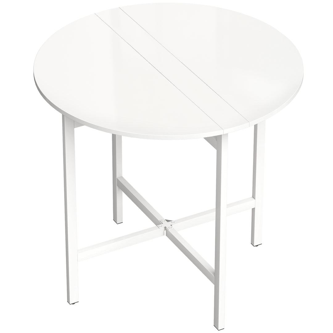 Collapsible Drop Leaf Table, Folding Dining Table for Small Spaces, Ex
