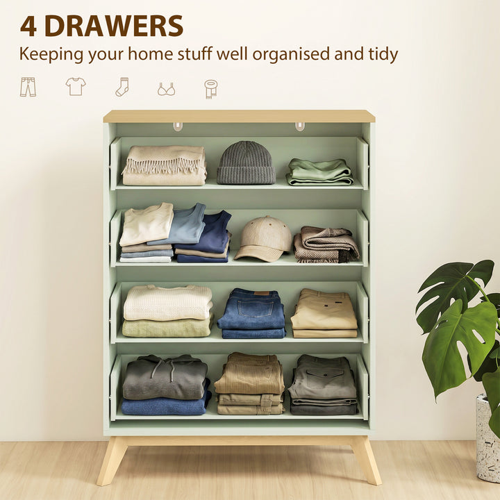 4 Drawer Storage Cabinet, Chest of Drawers for Bedroom Living Room, Li