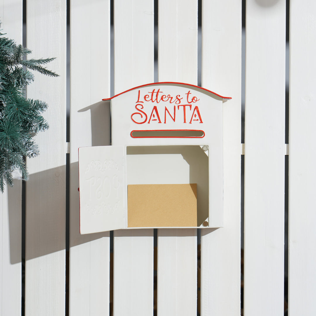 A5 Christmas Letter Postbox - White/Red