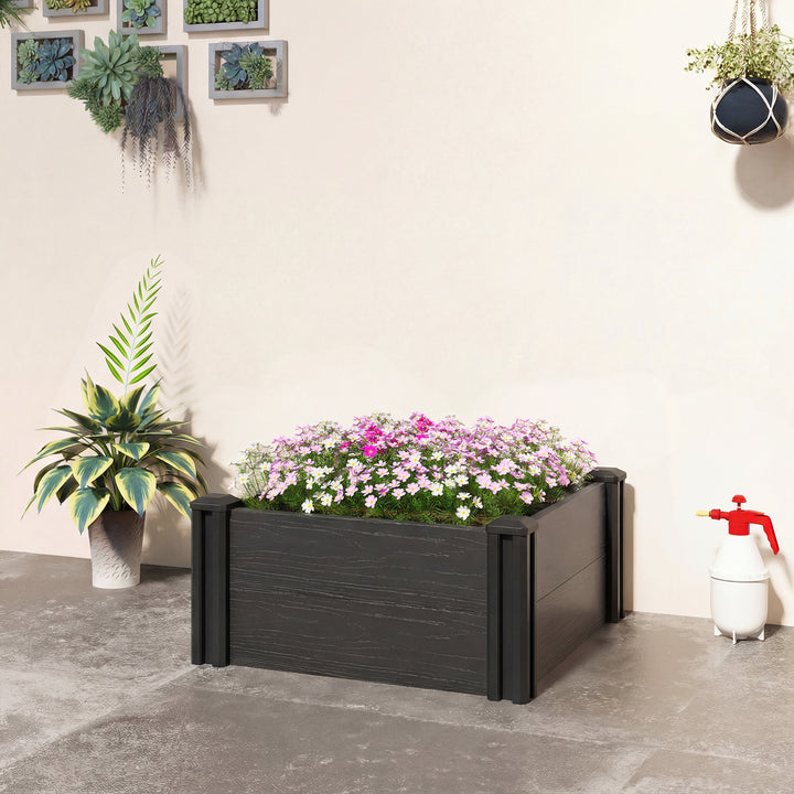 Vinyl Raised Garden Bed Kit, 2 x 2 x 1ft Modular Elevated Garden Box w