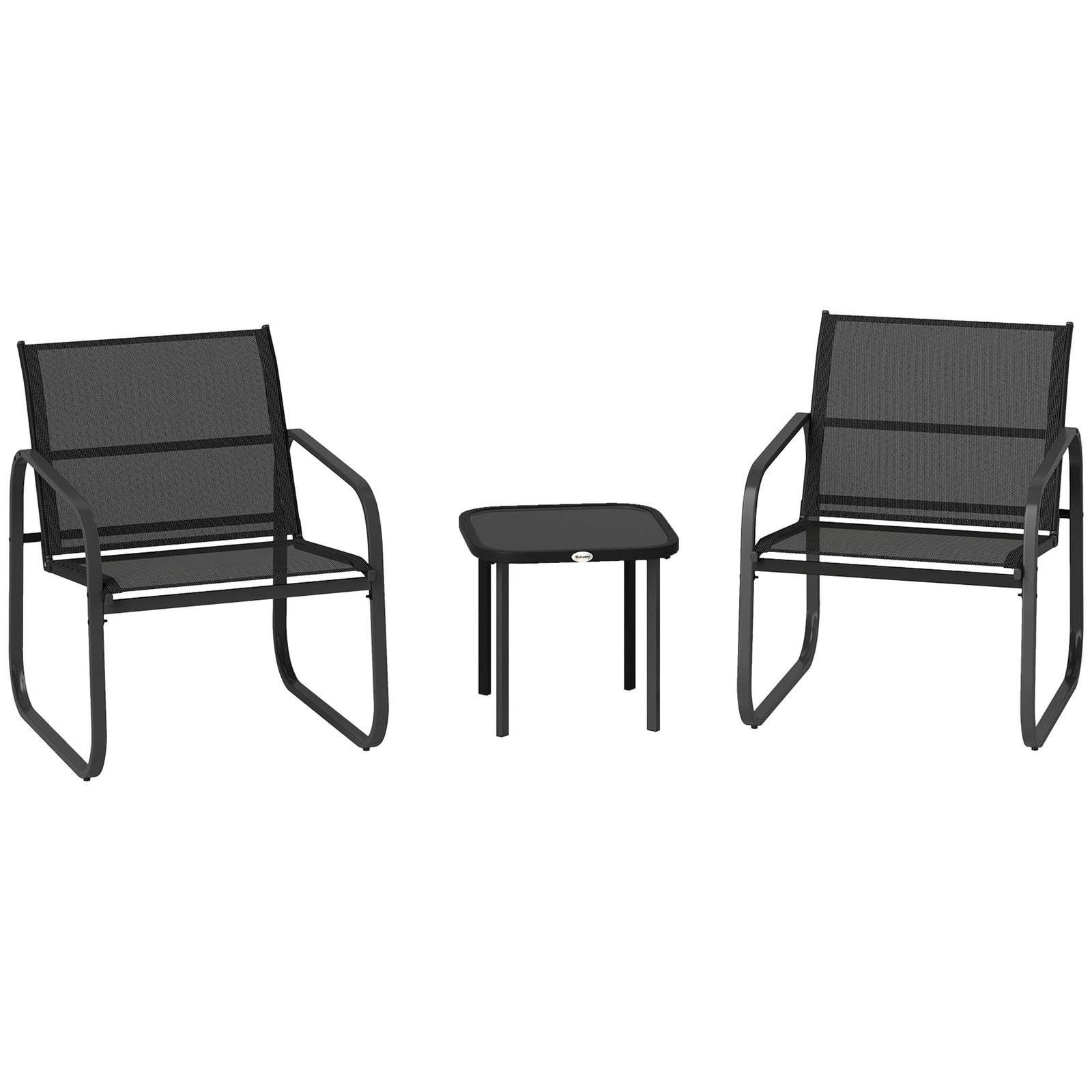 Three-Piece Garden Seating Set - Black