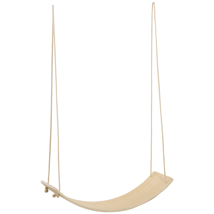 MCL Wood Wobble Board with Ropes, Balance Board for Full Body Workout, Multipurpose for Kids and Adults