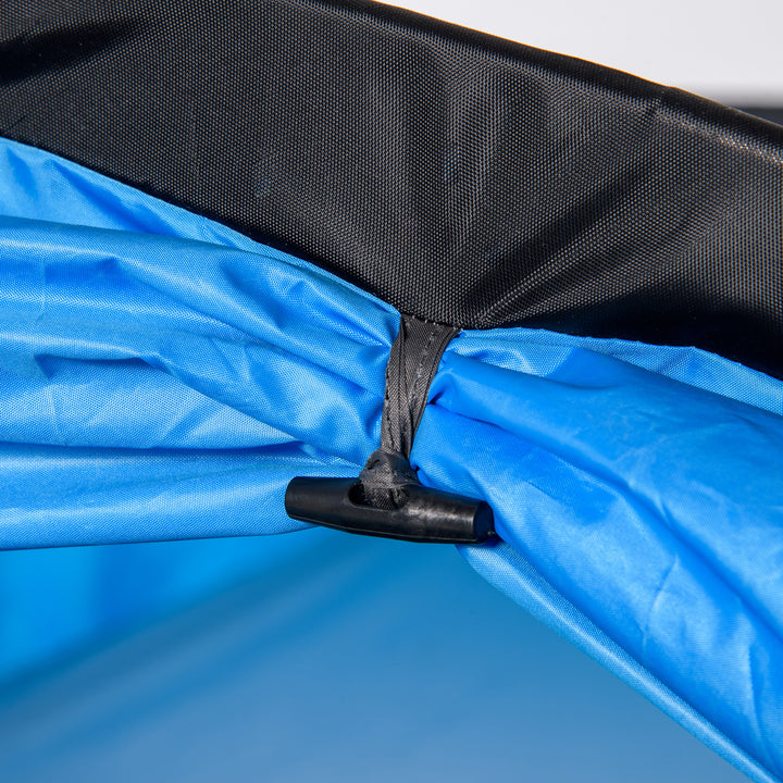 MCL 2-3 Man Tunnel Tent with Vestibule, Weather-Resistant Camping Tent with Air Vents for Fishing Hiking, Light Blue & Grey