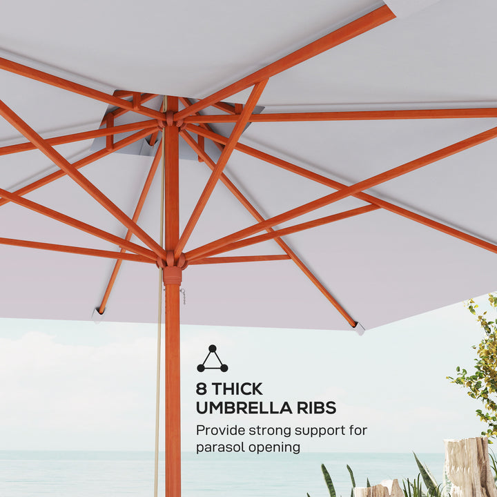 MCL 3 m Square Canopy Parasol - Grey