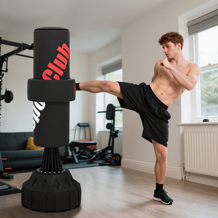 175cm Heavy Boxing Bag with Stand and Suction Cup Base