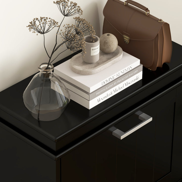 MCL Three-Drawer Minimalistic Shoe Cabinet - Black