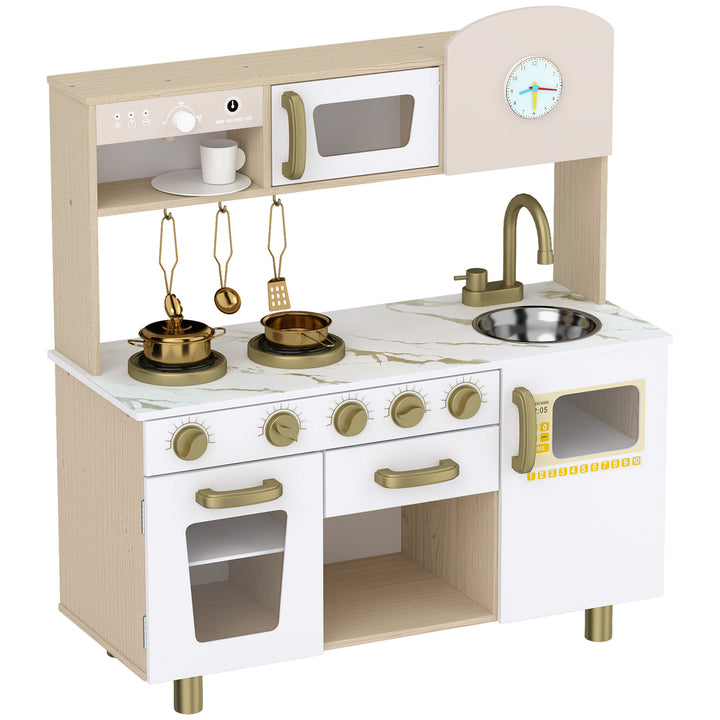 Play Kitchen, Kids Kitchen Playset with Rotating Coffee Machine