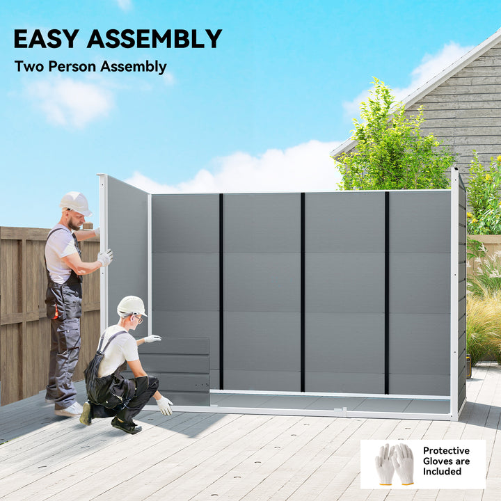 10 x 4 ft Resin Garden Shed, Outdoor Storage Shed with Floor, Windows,