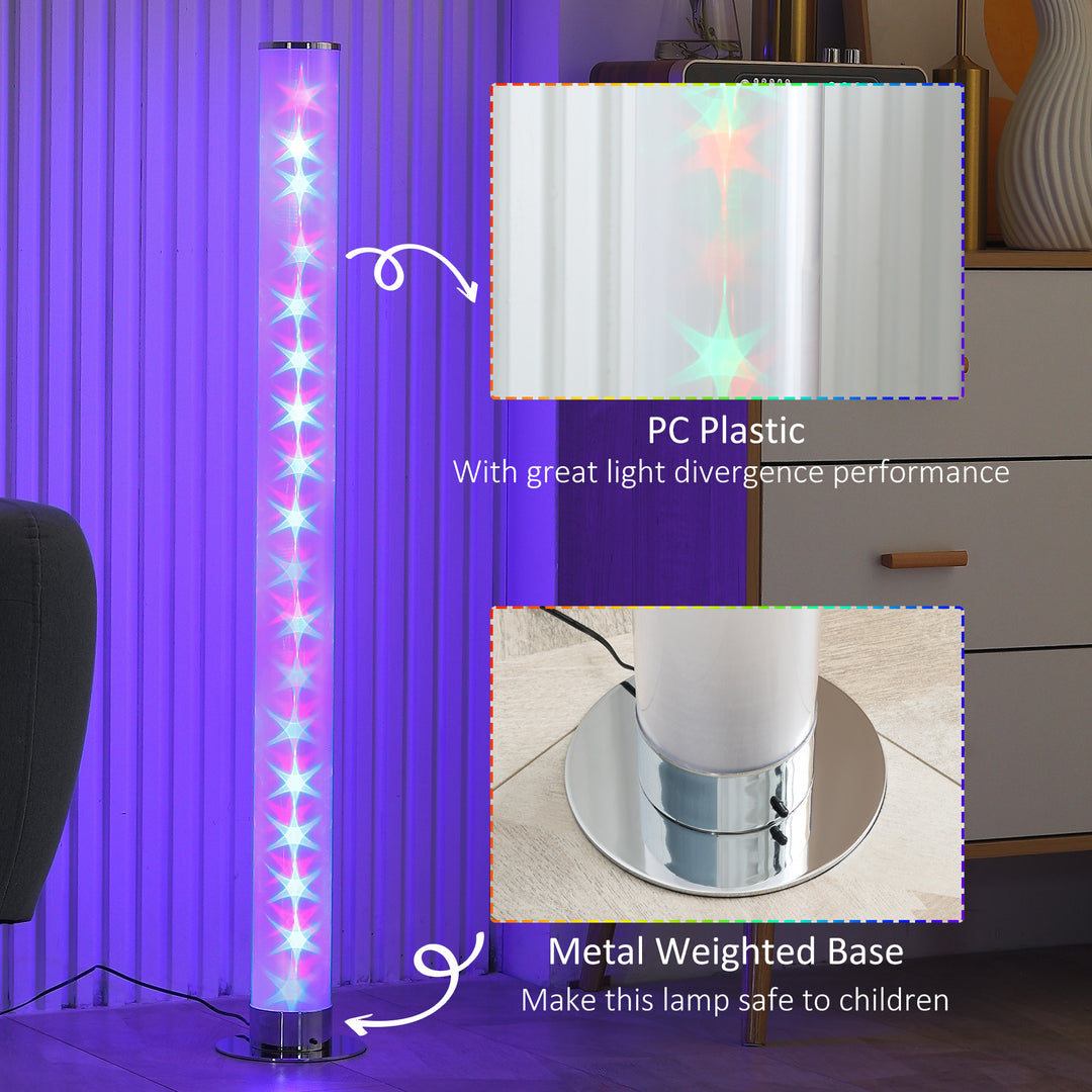 RGB Floor Lamp, Dimmable Corner Lamp with Remote Control & 16 Colours Effects, LED Modern Mood Lighting for Living Room Bedroom Gaming Room, Max Power 5W
