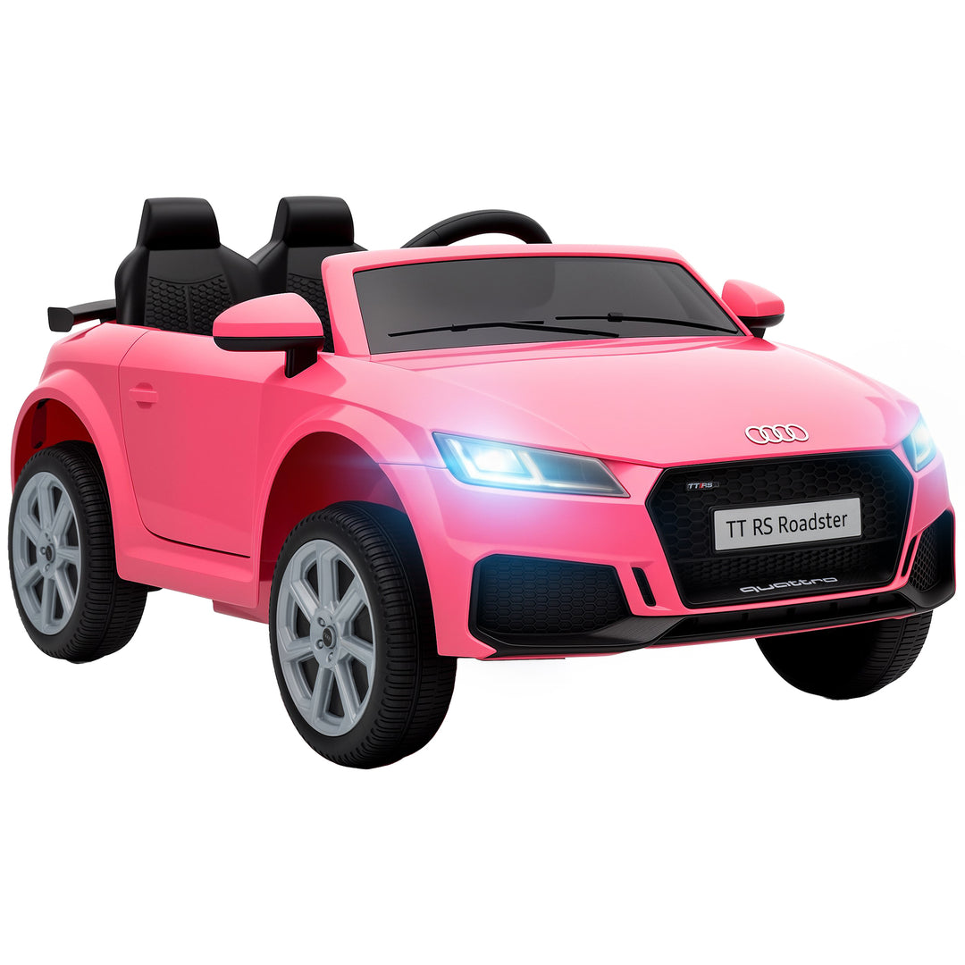 12V Audi TT RS Licensed Electric Car, Electric Ride On Toy with - Pink