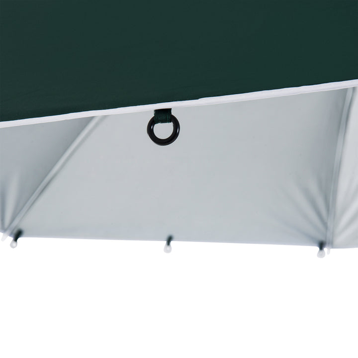 2m UV Protection Fishing Beach Umbrella Brolly Shelter w/ Side Panel Tent Green