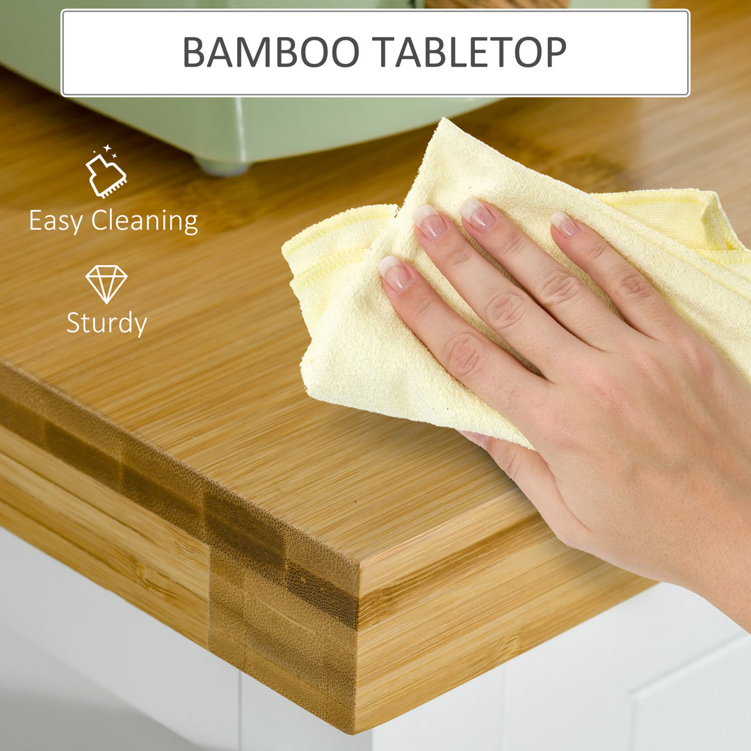 MCL Kitchen Cart Storage Trolley Wooden Cabinet with Drawer Cupboard Towel Rail White