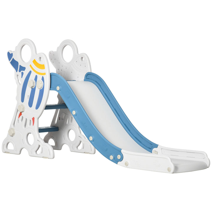 AIYAPLAY Indoor Toddler Slide: Freestanding Space Theme Baby Slide for Ages 1.5-3 Years, Blue | Aosom UK