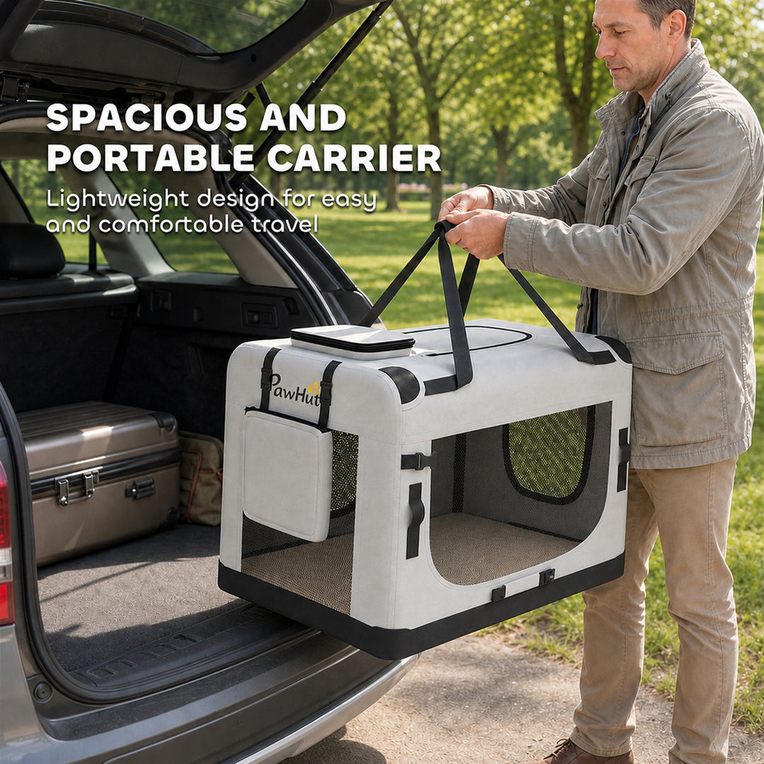 Pet Carrier Bag, Soft-Sided Dog Carrier with Security Buckle Strap - view 4