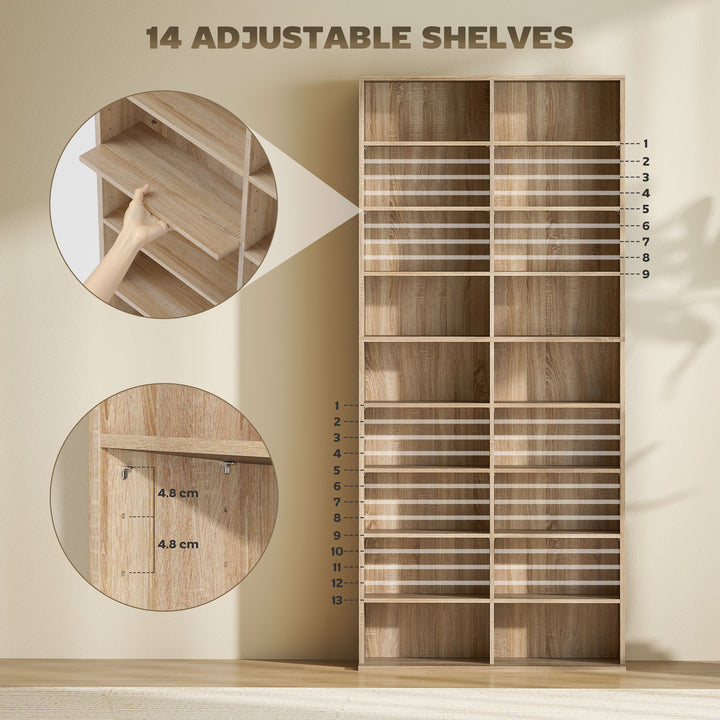 640 CD Storage Tower - Nature Wood Finish
