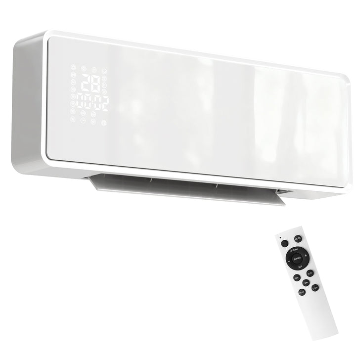2000W Ceramic Electric Heater with Fan, Adjustable Thermostat, Wall Mo